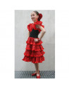 Robe flamenco cuatre volants fille