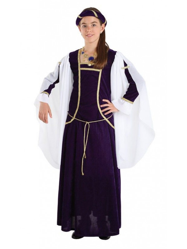 Disfraz reina medieval niña