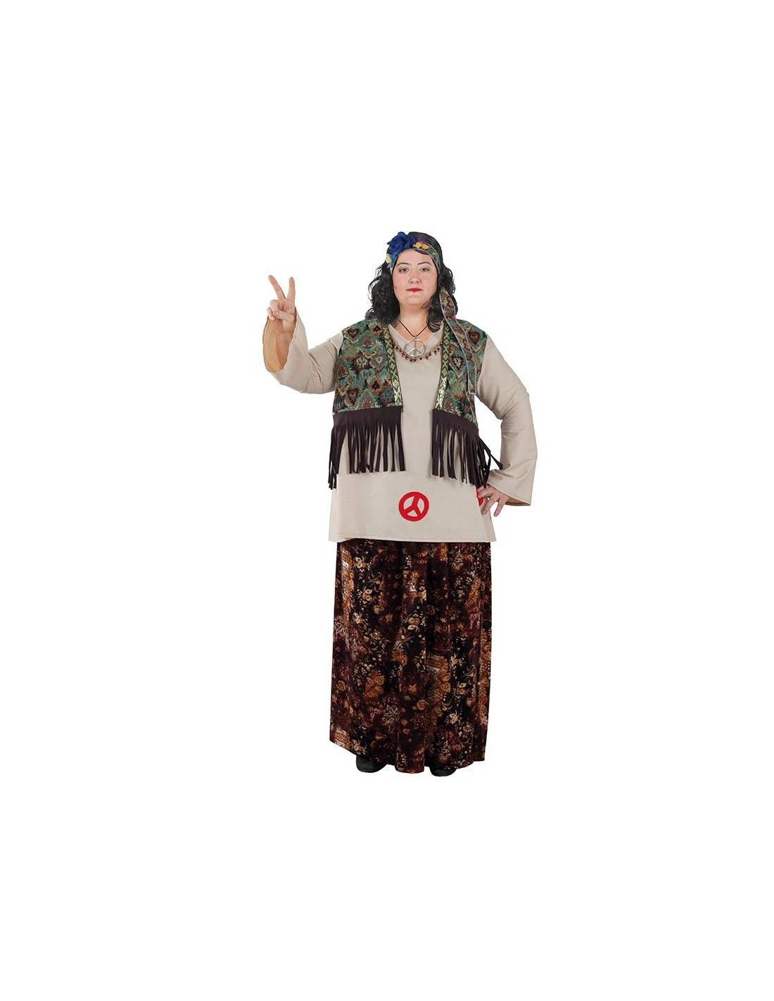 Déguisement femme hippie grande taille