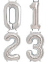 Globos numéricos metalizados
