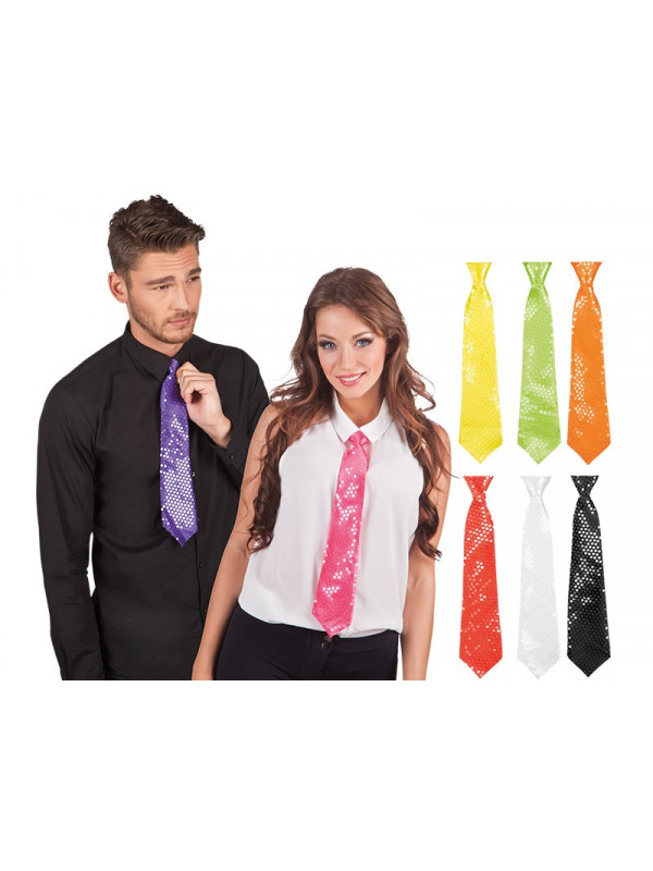 Cravate à paillettes argent adulte achat Cravates à paillettes