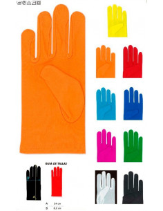 Gants de couleur courts pour adulte