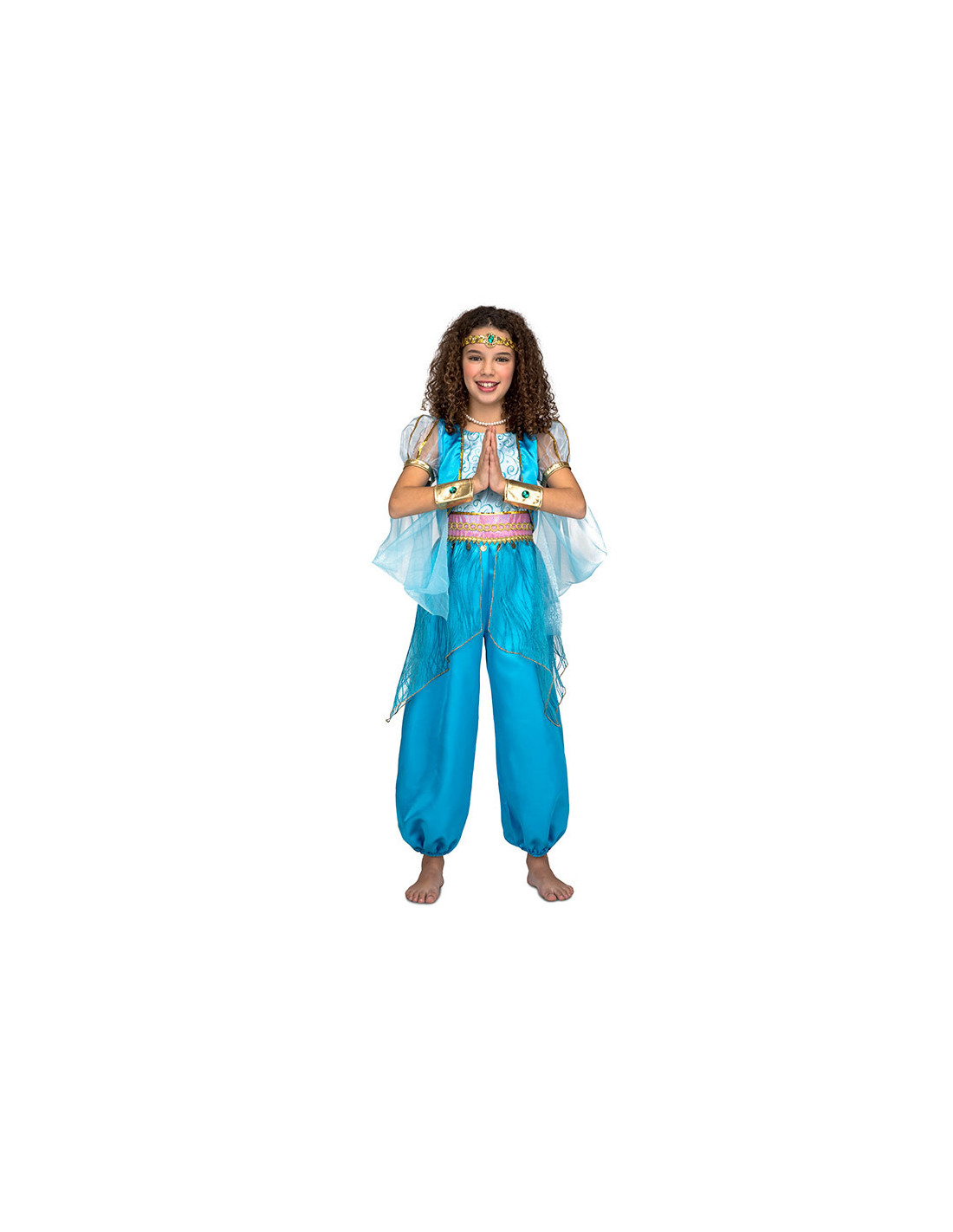 Disney Officiel Classique Déguisement Jasmine Fille Aladdin, Déguisement  Halloween Fille Disponible en Tailles S et M