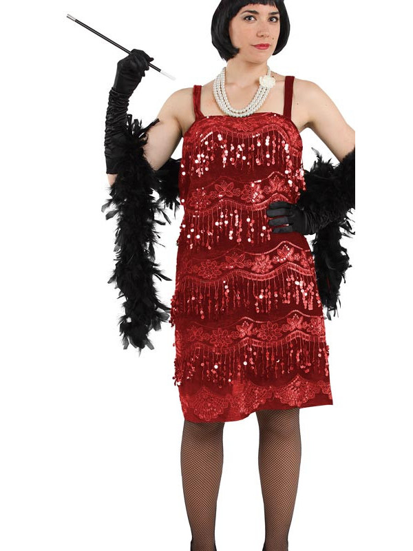 Costume Rouge Charleston Femme - Partywinkel