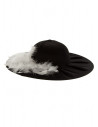 Chapeau de Pamela avec plumes noir