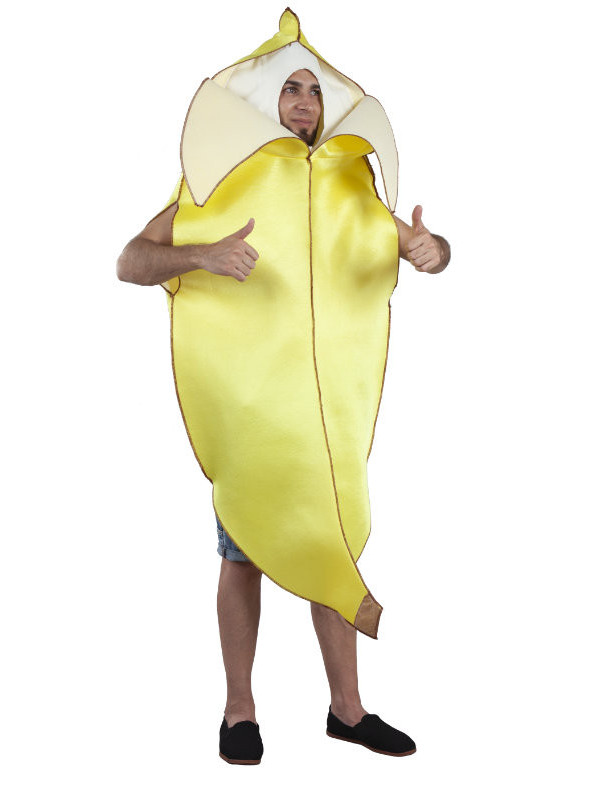 Déguisement drôle de banane pelée adulte 