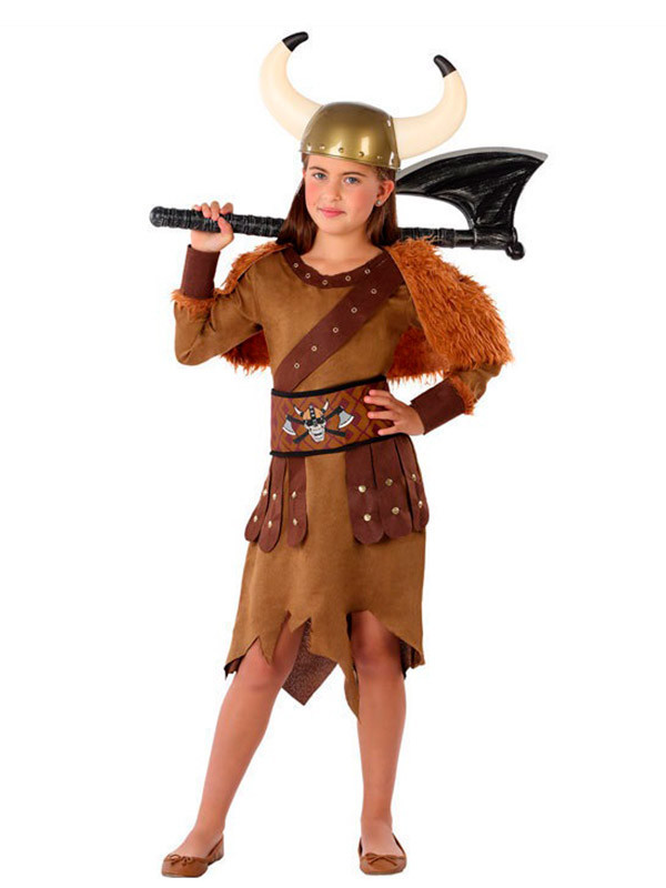 Costume de viking sauvage pour filles