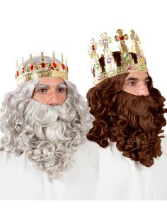 Perruque et barbe Suprême Roi Mage