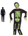 Costume de squelette vert pour enfants