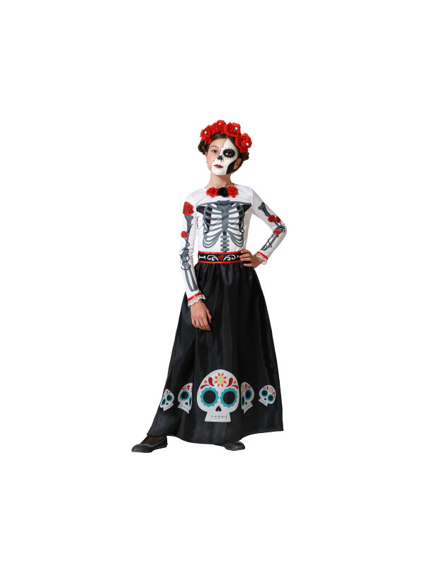 Costume de squelette mexicain pour filles