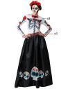 Costume de squelette mexicain grande taille