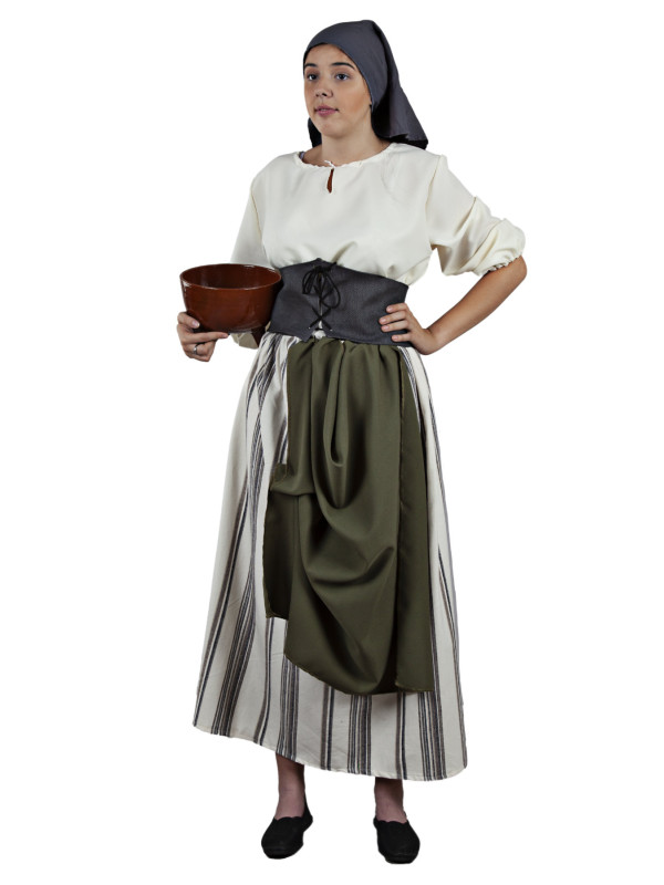 Costume de fermière médiévale
