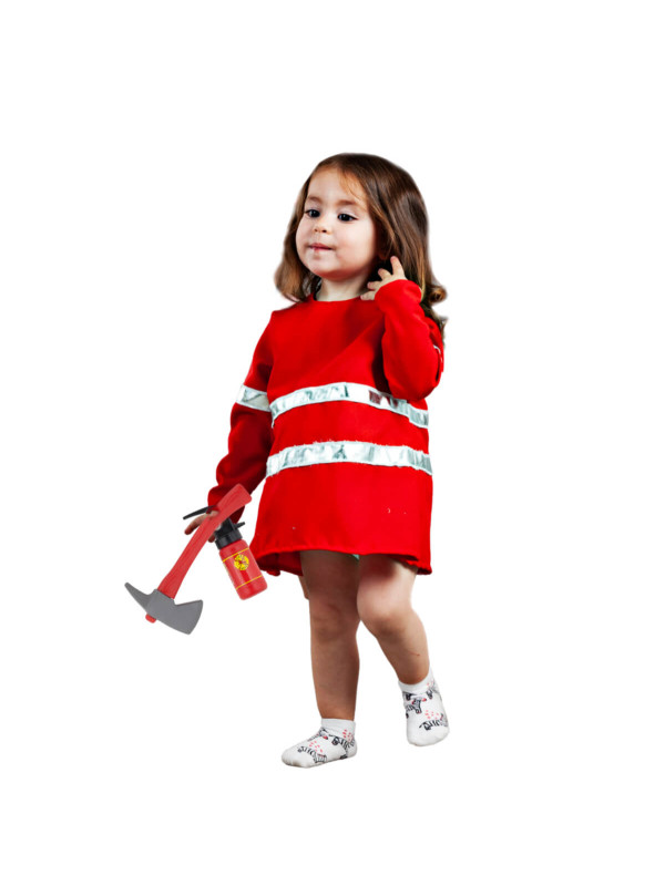 Costume de bébé pompier